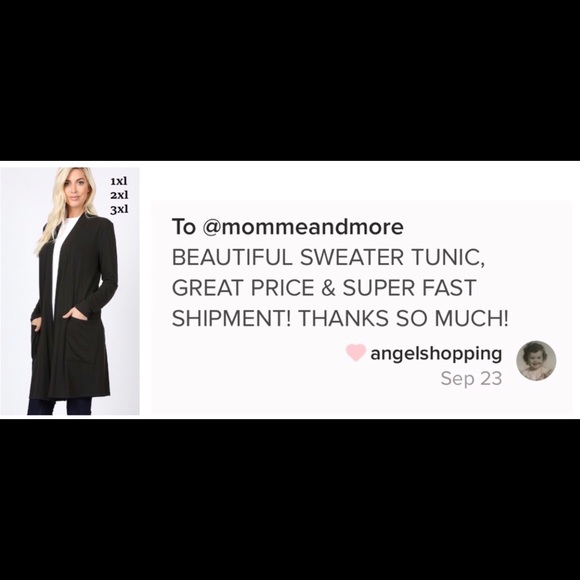 NEW Womens Black Cardigan Sweater Jacket Duster - Picture 6 of 7